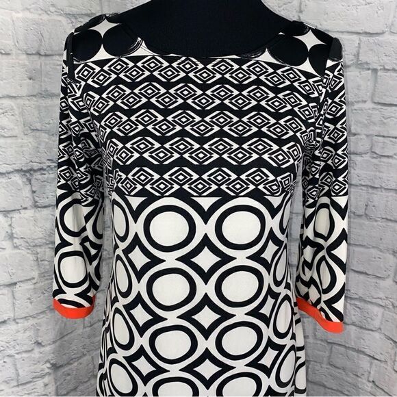 AB Studio pattern print midi dress women size Medium - Picture 3 of 10